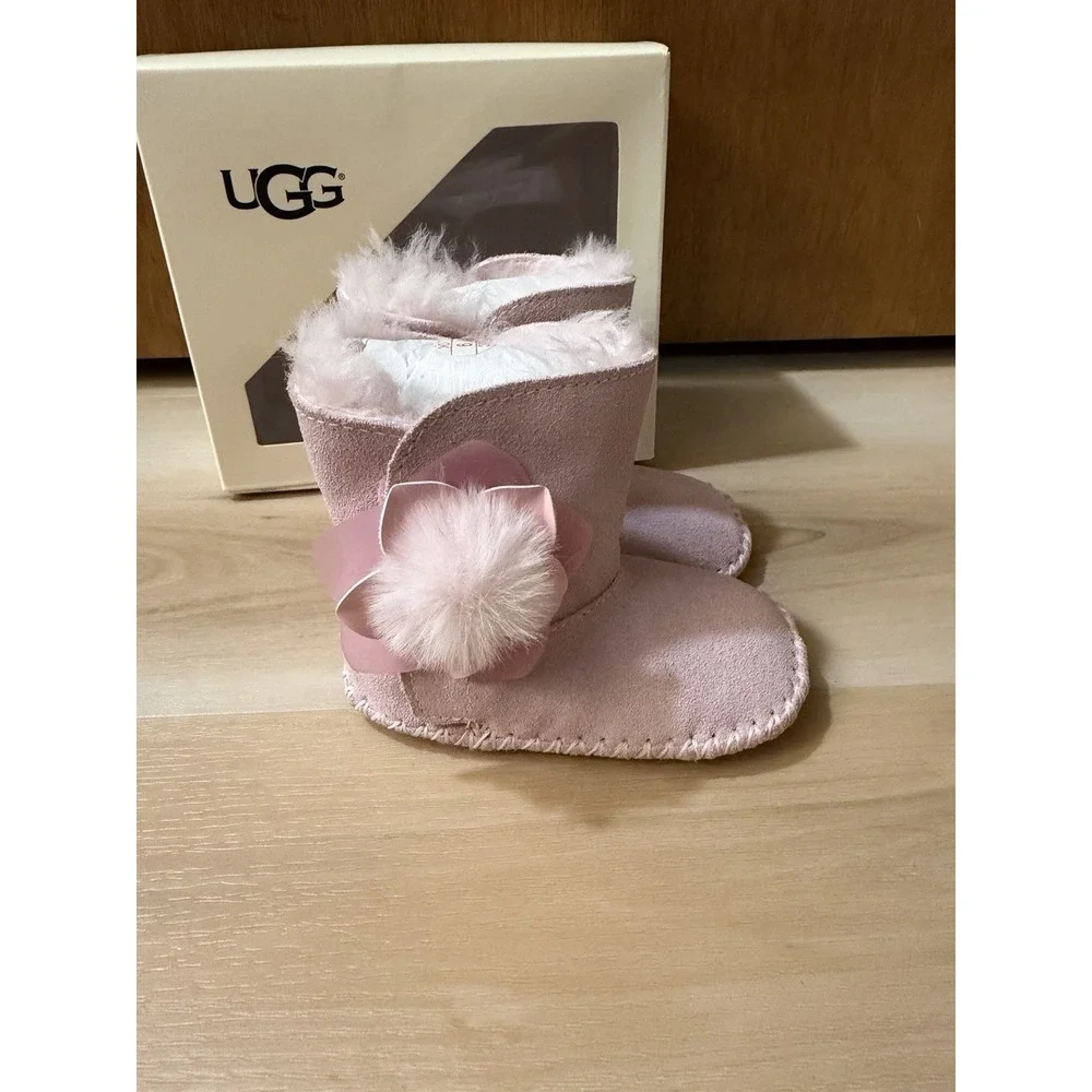 Ugg Cassie Flower Cactus Boot Pink Infant 6-12 Months Small With Box